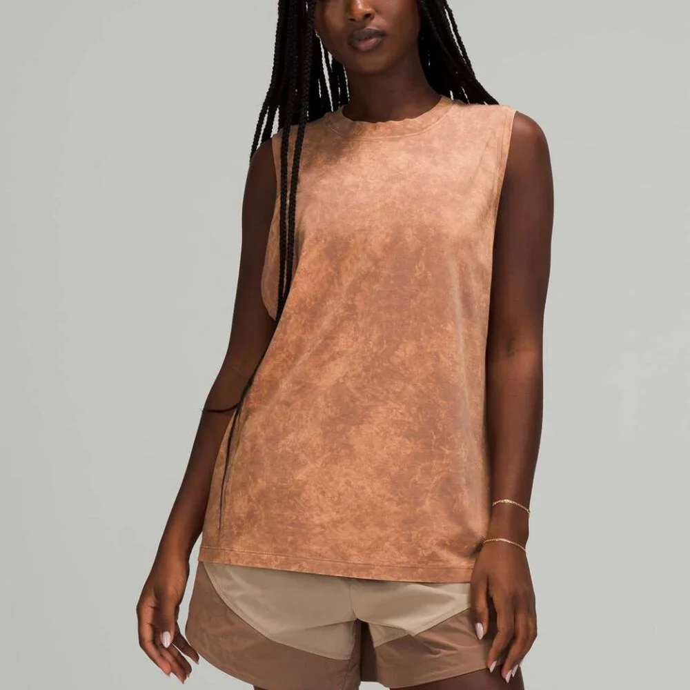 Lululemon All Yours Tank Top Cloudy Wash Cacao Size 2